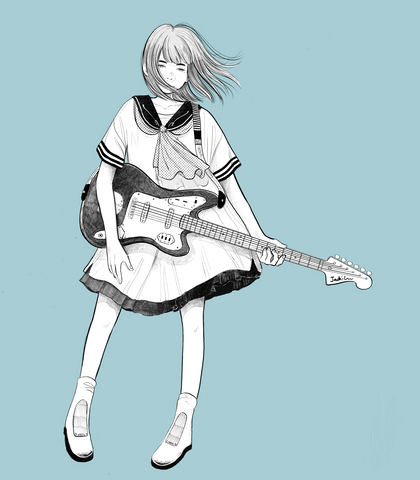Guitar Girl print
